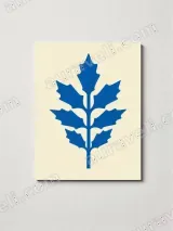Blue Botanical Leaf Canvas Wall Art for Living Room Bedroom Home Decor – view 3