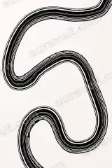 Abstract Curved Line Canvas Wall Art for Living Room framed modern home decor