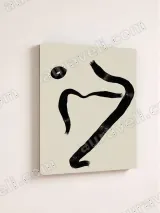 Abstract Black Curved Lines Canvas Wall Art for Living Room Home Decor – view 4