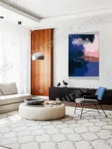 Abstract Color Block Canvas Wall Art for Living Room Home Decor – view 5
