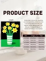 Daffodils in Striped Vase Canvas Wall Art for Living Room Home Decor – view 7