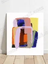 Abstract Color Block Canvas Wall Art for Living Room Home Decor