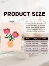 Pink Flowers in Orange Vase Canvas Wall Art for Home Decor – view 6