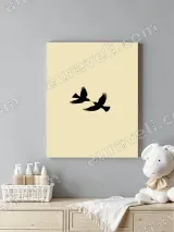 Two Birds Silhouette Canvas Wall Art for Living Room Bedroom Home Decor – view 4