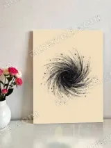 Abstract Spiral Black Canvas Wall Art for Living Room Bedroom Home Decor