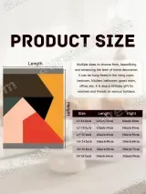 Abstract Geometric Color Block Canvas Wall Art for Living Room Home Decor – view 7