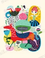 Playful Polka Dot Animal & Character Canvas Wall Art for Home Decor wall art print