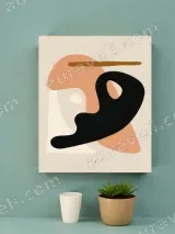 Abstract Organic Shapes Canvas Wall Art for Living Room Decor – view 2