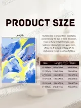 Abstract Blue Yellow Swirl Canvas Wall Art for Living Room Home Decor – view 6