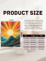 Retro Sunrise Mountain Canvas Wall Art for Living Room Home Decor – view 7