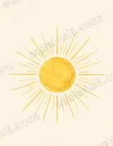 Sun Watercolor Canvas Wall Art for Home Decor wall art for modern home decor