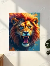 Roaring Lion Vibrant Canvas Wall Art for Living Room Home Decor – view 2