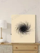 Abstract Spiral Black Canvas Wall Art for Living Room Bedroom Home Decor – view 4
