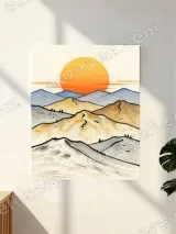 Sunset Mountain Landscape Canvas Wall Art for Living Room Home Decor – вид 3