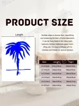Blue Palm Tree Canvas Wall Art for Living Room Bedroom Home Decor – view 7