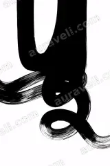 Abstract Black White Brushstroke Canvas Wall Art for Living modern home decor