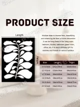 Black & White Botanical Leaf Canvas Wall Art for Living Room Decor – view 7