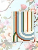 Abstract Curved Stripes Canvas Wall Art for Living Room Home Decor – view 2