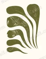 Abstract Botanical Leaf Canvas Wall Art for Living Room framed modern home decor