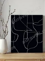 Abstract Line Art Canvas Wall Art for Living Room & Bedroom Home Decor