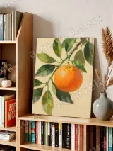 Botanical Orange Branch Canvas Wall Art for Living Room Home Decor – view 5
