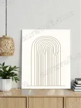 Minimalist Abstract Arch Line Canvas Wall Art for Living Room Home Decor – view 2