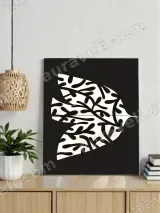 Abstract Botanical Leaf Canvas Wall Art for Living Room Home Decor – view 3
