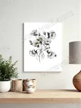 Floral Line Art Canvas Wall Art for Living Room Bedroom Home Decor – вид 4