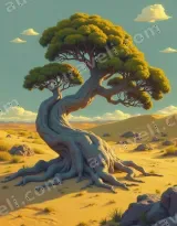 Fantasy Twisted Desert Tree Canvas Wall Art for Living Room Home Decor wall art print