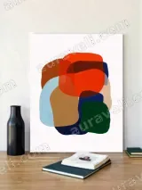 Abstract Color Block Canvas Wall Art for Living Room Home Decor – view 4