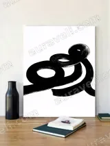 Abstract Black Swirls Canvas Wall Art for Living Room Home Decor