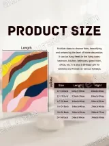 Abstract Color Block Wavy Canvas Wall Art for Living Room Bedroom Decor – вид 7
