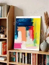 Abstract Color Block Canvas Wall Art for Living Room Bedroom Home Decor – view 3