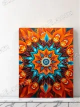 Boho Mandala Floral Canvas Wall Art for Living Room Bedroom Home Decor – вид 3