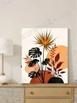Abstract Tropical Botanical Plants Canvas Wall Art for Living Room Home Decor – view 3