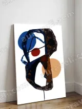 Abstract Colorful Geometric Circles Canvas Wall Art for Home Decor – view 3