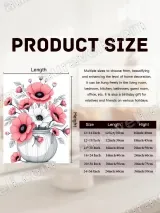 Pink & White Anemone Flowers Vase Canvas Wall Art for Living Room Bedroom Home Decor – view 7