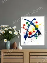 Abstract Color Splash Canvas Wall Art for Living Room Bedroom Home Decor – view 2