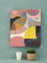 Abstract Geometric Canvas Wall Art for Living Room Bedroom Home Decor – view 3