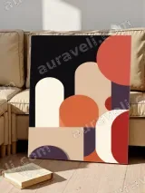 Abstract Geometric Shapes Canvas Wall Art for Living Room Home Decor – вид 5