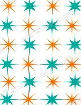 Teal & Orange Geometric Star Canvas Wall Art for Living Room Home Decor wall art print