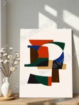 Abstract Geometric Canvas Wall Art for Living Room Home Decor – view 5