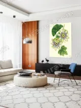 Passion Flower Botanical Canvas Wall Art for Living Room Home Decor – view 5