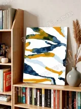 Abstract Fluid Lines Canvas Wall Art for Living Room Home Decor – view 4