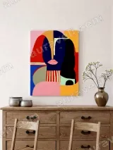 Abstract Figurative Canvas Wall Art for Living Room Decor – вид 2