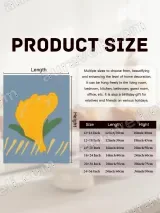 Abstract Yellow Floral Canvas Wall Art for Living Room Decor – view 7