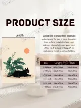 Black Cat & Tropical Plants Canvas Wall Art for Living Room Bedroom Home Decor – view 6