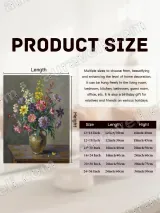Colorful Floral Bouquet Canvas Wall Art for Living Room Home Decor – вид 7