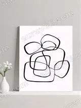 Abstract Minimalist Line Art Canvas Wall Art for Living Room Home Decor – view 3
