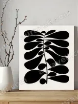 Abstract Botanical Leaf Canvas Wall Art for Living Room Home Decor